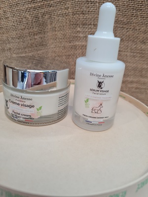 Crème visage et sérum jour et nuit au lait d ânesse bio