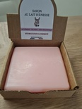 Savon au lait d'ânesse au collagène et Acide Hyaluronique.