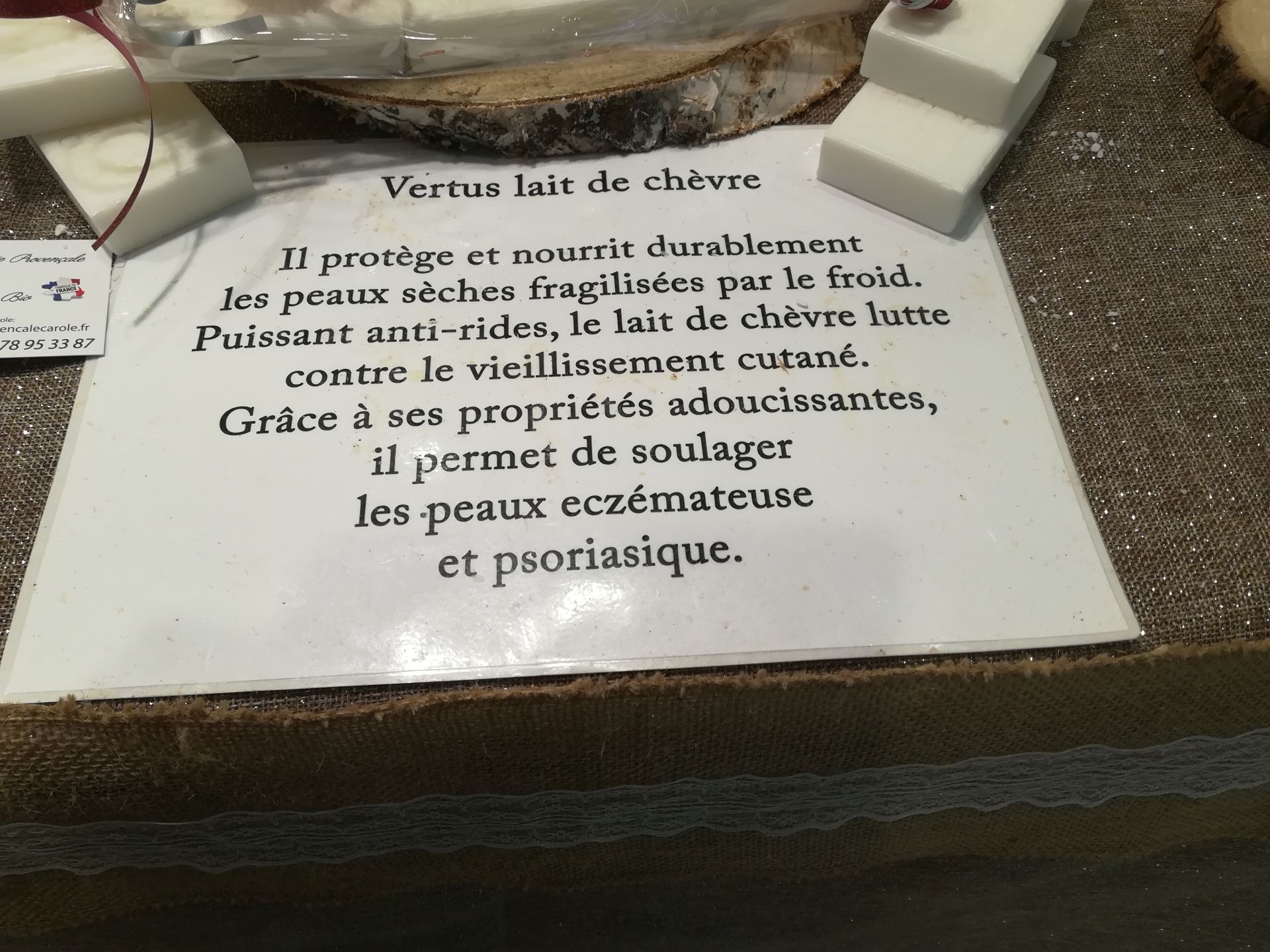 Savons au lait de chèvre et beurre de karité